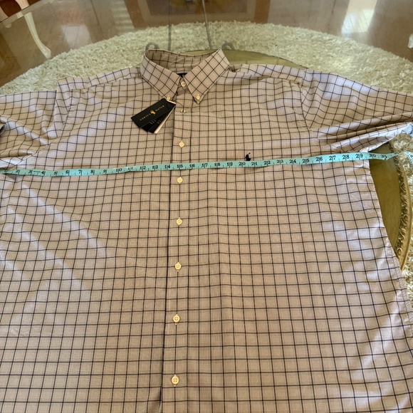 Polo Ralph Lauren 2XB Classic Fit Performance Grey/Blue Plaid Button Down Shirt - Picture 12 of 13